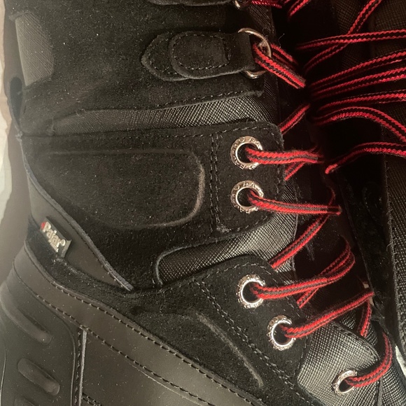 Pajar Black Winter Boots with Red Accents - Picture 7 of 13